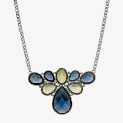 1928 Jewelry 1928 Silver-tone Womens 16 Inch Collar Necklace In Blue
