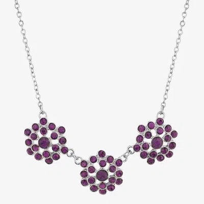 1928 Jewelry 1928 Silver Tone Womens 16 Inch Collar Necklace In Purple