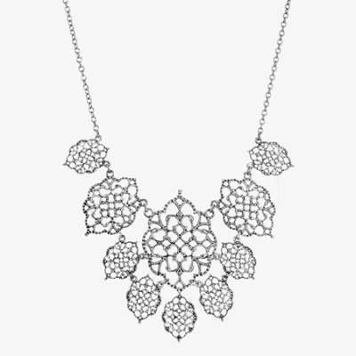 1928 Jewelry 1928 Silver Tone Womens 16 Inch Statement Necklace