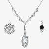 1928 Jewelry 1928 Silver Tone Womens Black 4-pc. Pendant Necklace Set In Silver