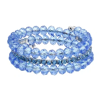 1928 Jewelry 1928 Silver Tone Womens Blue Wrap Bracelet