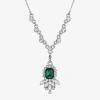 1928 Jewelry 1928 Silver-tone Womens Crystal Alloy 16 Inch Pendant Necklace In Silver