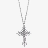 1928 Jewelry 1928 Silver Tone Womens Crystal Alloy Cross 30 Inch Pendant Necklace In Gold