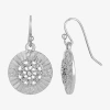 1928 Jewelry 1928 Silver-tone Womens Crystal Round Drop Earrings In Metallic