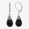 1928 Jewelry 1928 Silver Tone Womens Drop Earrings In Black