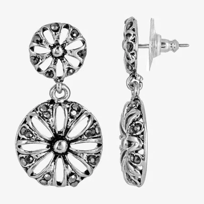 1928 Jewelry 1928 Silver Tone Womens Drop Earrings In Gray