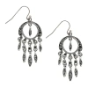 1928 Jewelry 1928 Silver Tone Womens Gray Chandelier Earrings In Silver