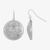 1928 Jewelry 1928 Silver Tone Womens Round Drop Earrings In Metallic