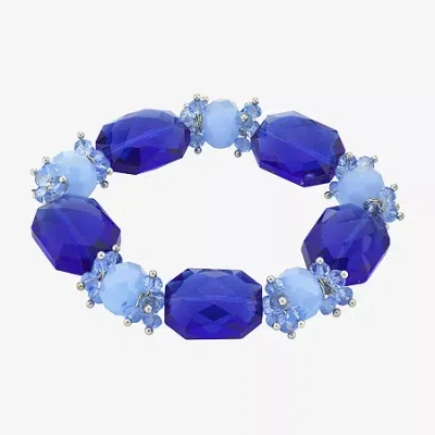 1928 Jewelry 1928 Silver Tone Womens Stretch Bracelet In Blue
