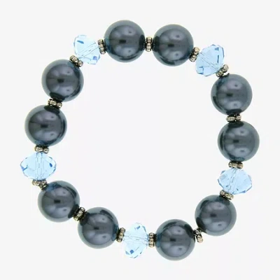 1928 Jewelry 1928 Silver Tone Womens Stretch Bracelet In Blue