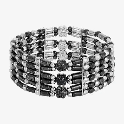 1928 Jewelry 1928 Two-tone Womens Stretch Bracelet In Gray