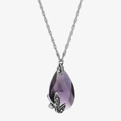 1928 Jewelry 1928 Womens Alloy 15 Inch Pendant Necklace In Purple