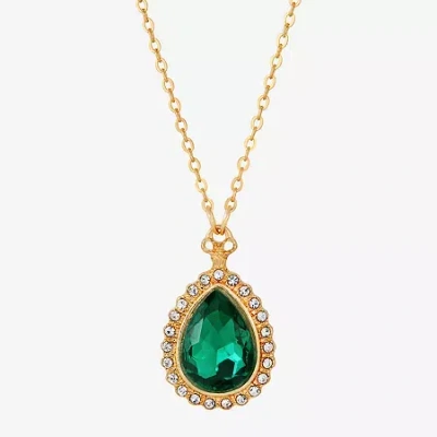 1928 Jewelry 1928 Womens Alloy 16 Inch Pendant Necklace In Green