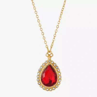 1928 Jewelry 1928 Womens Alloy 16 Inch Pendant Necklace In Red