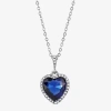 1928 Jewelry 1928 Womens Alloy Heart 16 Inch Pendant Necklace In Blue
