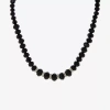 1928 Jewelry 1928 Womens Crystal 16 Inch Strand Necklace In Black