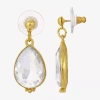 1928 Jewelry 1928 Womens Crystal Pear Drop Earrings In Yellow