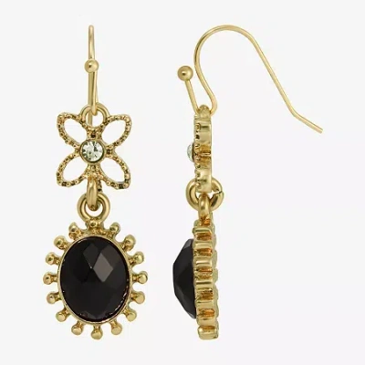 1928 Jewelry 1928 Womens Drop Earrings In Black