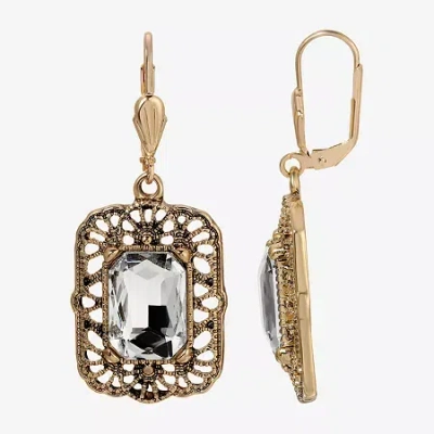 1928 Jewelry 1928 Womens Drop Earrings In White