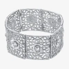 1928 Jewelry 1928 Womens Flower Stretch Bracelet In Silver
