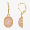 1928 Jewelry 1928 Womens Pink Quartz Oval Drop Earrings In Pink