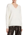 Tom Ford V-neck Long-sleeved Sweater In Off White