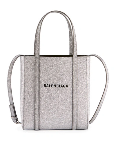 Balenciaga Everyday Xxs Glittered Calfskin Tote Bag