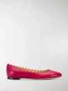 CHLOÉ LAUREN SCALLOPED BALLERINA FLATS,C16A1607514098399