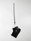 Prada Pocone Triangle Logo-plaque Nylon Lanyard Set In Black