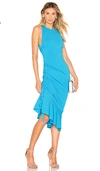 MILLY MILLY SHIRRED SIDE DRESS IN BLUE.,MILL-WD932