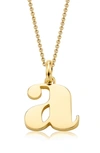 Monica Vinader Alphabet Pendant In Gold- A