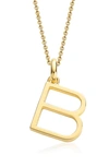 Monica Vinader Alphabet Pendant In Gold- B