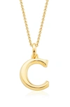 Monica Vinader Alphabet Pendant In Gold- C