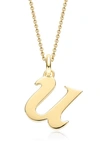 Monica Vinader Alphabet Pendant In Gold- U