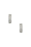 The M Jewelers Ny The Baguette Channel Set Huggie Earrings In Silver