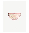 AGENT PROVOCATEUR EMBROIDERED TULLE BRIEFS