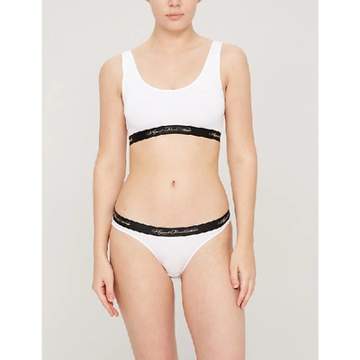 Agent Provocateur Clea Scoop-neck Stretch-modal Bralette In White