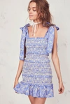 LOVESHACKFANCY Belle Dress in Blue Jay
