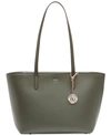 Dkny Sutton Leather Bryant Medium Tote, Created For Macy's In Fatigue/gold
