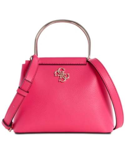 Guess Kim Mini Top-handle Crossbody In Passion/gold
