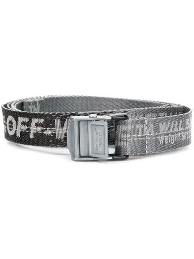 Off-white Distressed Industrial Logo Belt In Grey