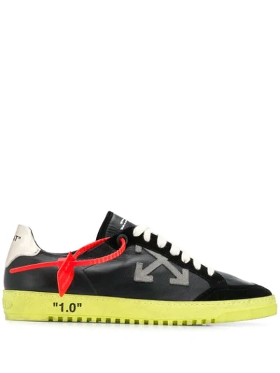 Off-white 2.0 Low Leather And Suede Trainers In Black