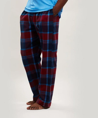 Derek Rose Kelburn Bruched Pyjama Trousers In Navy