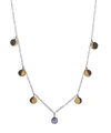 ACANTHUS OXIDISED SILVER LUNAR LAYERS MOONSTONE NECKLACE,5057865338002