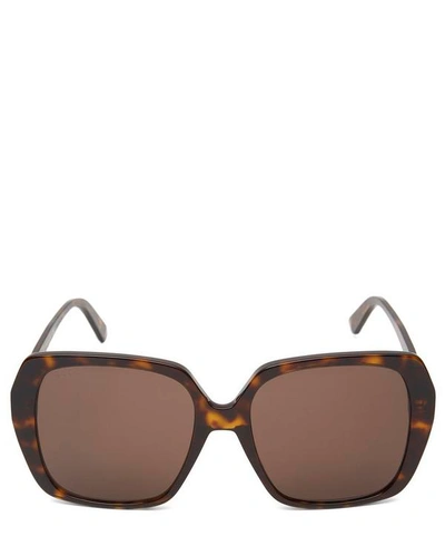 Gucci Oversized Rounded-square Acetate Sunglasses In Havana Brown