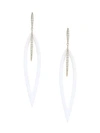 ADRIANA ORSINI Sparkling 18K Yellow Goldplated Linked Oval Drop Earrings