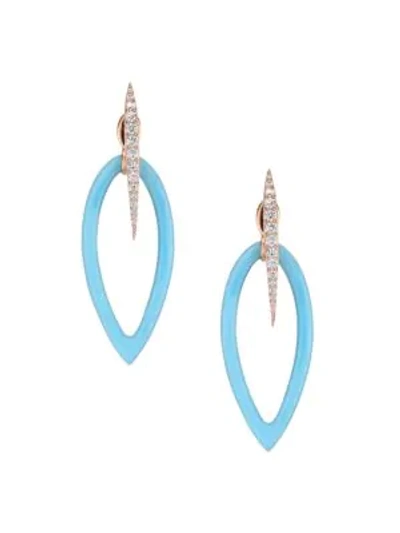 Adriana Orsini Summer Color Front To Back Earrings In Rose Gold