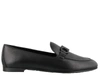 Ferragamo Lesley Bow-embellished Leather Loafers In Black