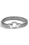 John Hardy Chain Classic Ring Clasp Sterling Silver Bracelet In Silver