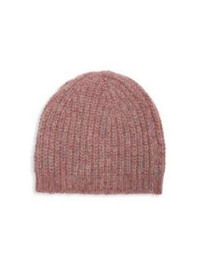 Isabel Marant Drewitt Fluffy Knit Beanie In Rosewood